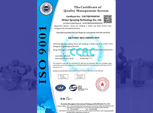 Mistec ISO 9001:2015