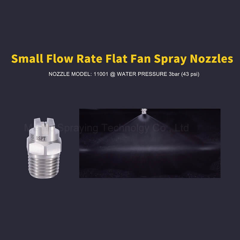 standard angle flat spray nozzles