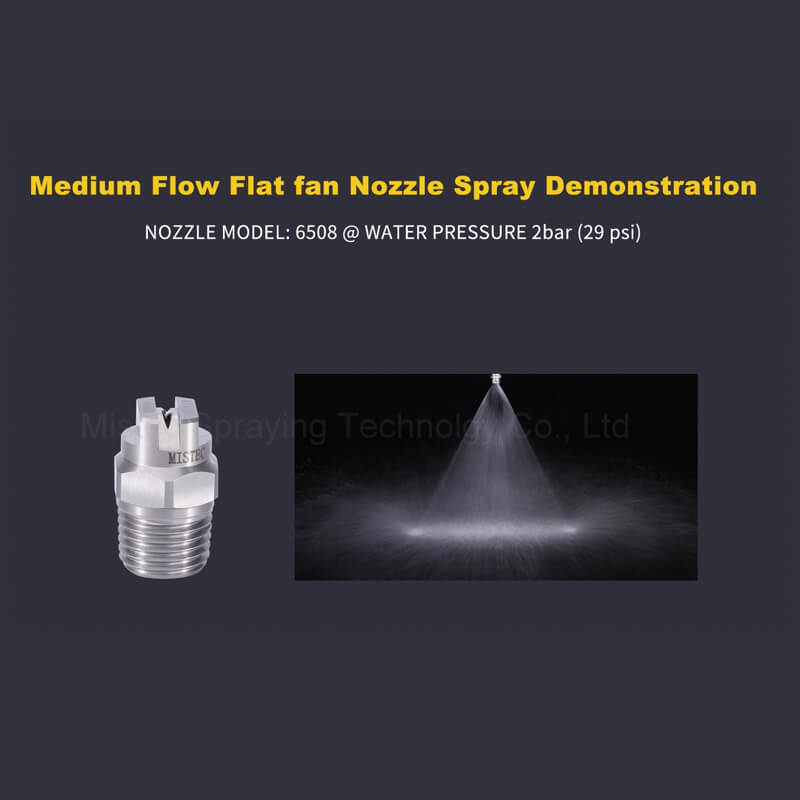 Medium flow flat fan nozzles