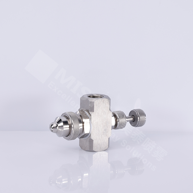 Siphon Atomizing Nozzle Internal Mixed Wide Angle Air Atomizing Nozzle