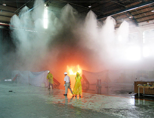 What is a high pressure water mist fire extinguishing system