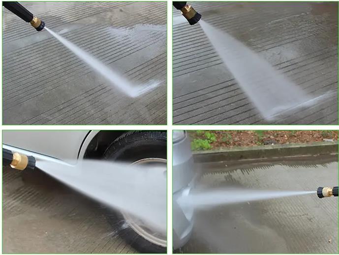 Why use a high pressure flat fan nozzle for car washing?
